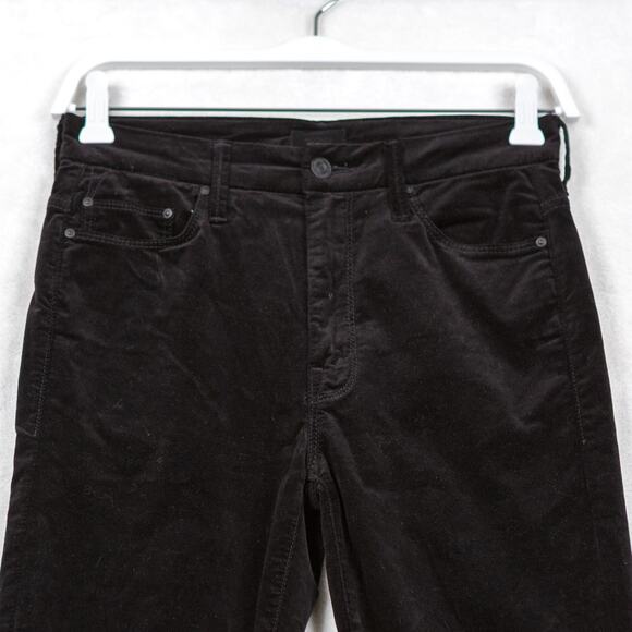 MOTHER‎ High Waisted Looker Ankle Velvet Jeans Soft Skills Black Sz 26 - Picture 4 of 11